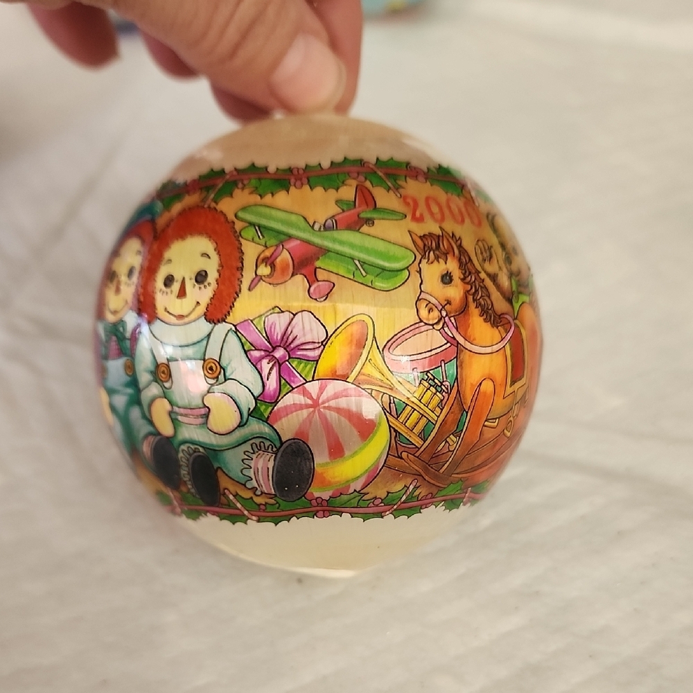 Holiday Time Vintage Ornament with Toys Design